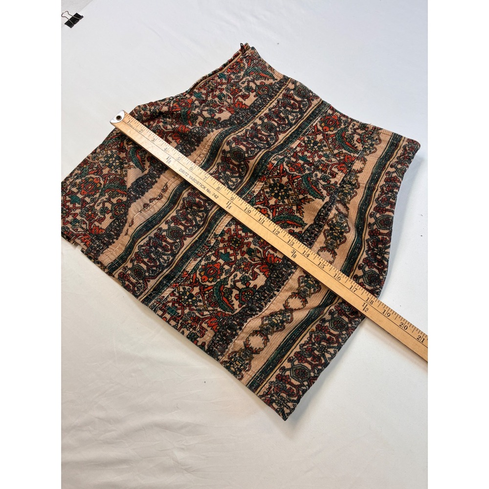 Free People Modern Mini Skirt Whimsigoth Boho Corduroy Tapestry - 2 Multicolor - Picture 9 of 9
